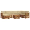 vidaXL Buiten bankenset 9 st Natuurlijk en Beige