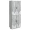 vidaXL Kastenset 2 pcs Grijs Sonoma Bewerkt hout