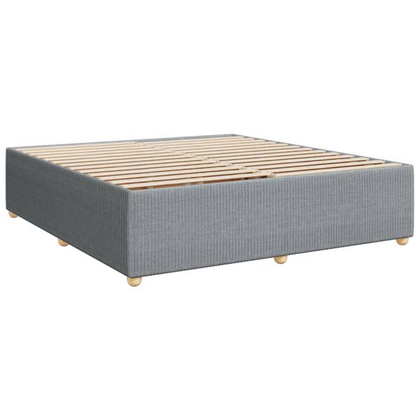 vidaXL Bedframe zonder matras stof lichtgrijs 180x200 cm