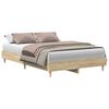 vidaXL Bedframe zonder matras 120x200cm spaanplaat sonoma eikenkleurig