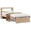 vidaXL Bedframe met hoofdbord massief grenenhout 75x190 cm
