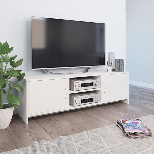 vidaXL Tv-meubel 120x30x37,5 cm bewerkt hout wit
