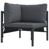 vidaXL Tuin Sofa Set Antraciet Staal