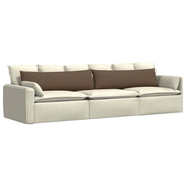vidaXL Sofa Kussens 2 stuks Bruin 145 x 40 cm Stof