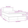 vidaXL Boxspring met matras en LED stof lichtgrijs 120x190 cm
