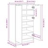 vidaXL Schoenenkast 59x35x100,5 cm bewerkt hout artisanaal eikenkleur