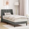 vidaXL Bedframe met hoofdeinde Donkergrijs 90 x 190 cm Fluweel