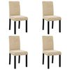 vidaXL Eetkamerstoelen 4 st fluweel cr&egrave;mekleurig