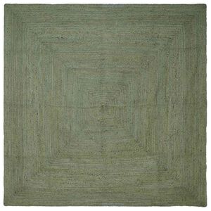 vidaXL Vloerkleden Vierkant Olijfgroen 200 x 200 cm Jute