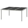 vidaXL Tuintafel 170x170x74,5 cm glas en staal