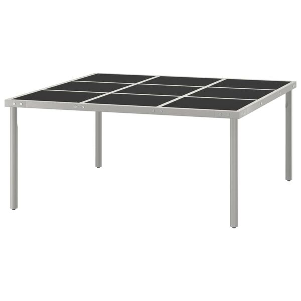 vidaXL Tuintafel 170x170x74,5 cm glas en staal