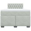 vidaXL Boxspring met matras fluweel lichtgrijs 120x200 cm