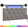 vidaXL Hangend hoofdbord Taupe Stof