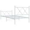 vidaXL Bedframe met hoofd- en voeteneinde metaal wit 90x200 cm