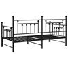 vidaXL Bedframe voor een daybed Zwart 100 x 200 cm Staal
