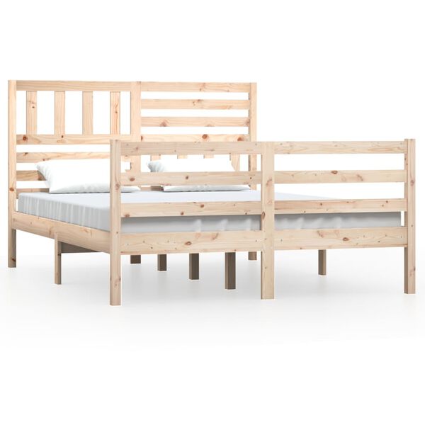 vidaXL Bedframe zonder matras massief hout 160x200 cm
