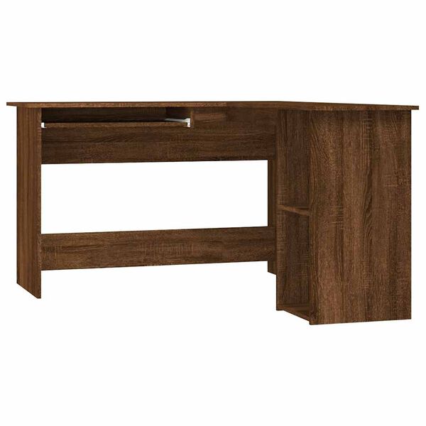 vidaXL Hoekbureau 120x140x75 cm bewerkt hout bruin eikenkleur