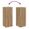 vidaXL Wandkast Artisan Eiken 34,5 x 34 x 90 cm Bewerkt hout