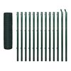 vidaXL Euro hek 25x1,7 m staal groen