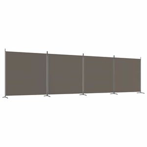 vidaXL Kamerscherm met 4 panelen 698x180 cm stof antracietkleurig