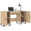 vidaXL Bureau 140x50x75 cm bewerkt hout sonoma eikenkleurig