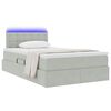 vidaXL Opbergbed met LED met matras Lichtgrijs 120 x 200 cm Fluweel