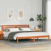 vidaXL Bedframe Wasbruin 200 x 200 cm Massief grenenhout