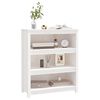 vidaXL Boekenkast 80x35x97 cm massief grenenhout wit