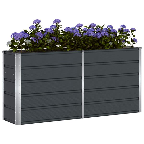 vidaXL Plantenbak Antraciet 160 x 40 x 75 cm Staal