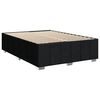 vidaXL Boxspring met matras stof zwart 160x200 cm