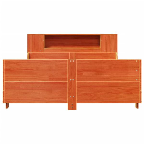 vidaXL Bedframe zonder matras massief grenenhout wasbruin 140x200 cm