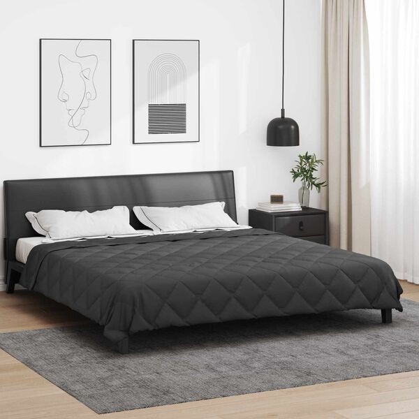 vidaXL Vol jaar dekbed Antraciet 200 x 200 cm Microfiber