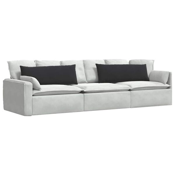 vidaXL Sofa Kussens 2 stuks Zwart 120 x 40 cm Cordstof