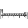 vidaXL Bedframe staal zwart 140x200 cm