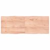 vidaXL Tafelblad natuurlijke rand 160x60x(2-4) cm eikenhout lichtbruin