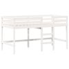 vidaXL Halfhoogslaper met ladder en bedhuis grenenhout wit 90x190 cm