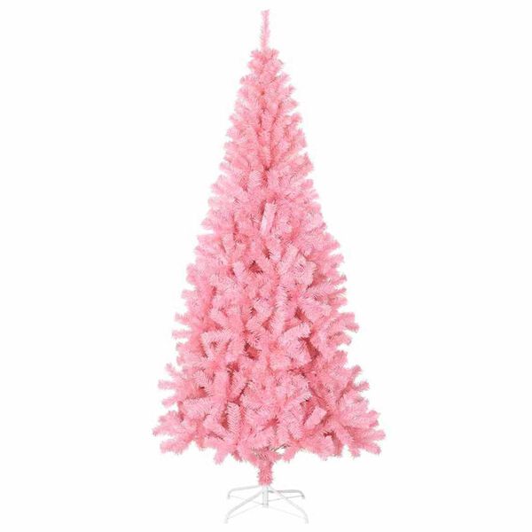 vidaXL Kerstboom met 300 LED met standaard Roze 180 cm PVC