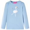 Kindershirt met lange mouwen 140 lichtblauw