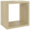 vidaXL Wandschappen kubus 4 st 22x15x22 cm sonoma eikenkleurig