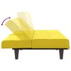 vidaXL Slaapbank met bekerhouders stof lichtgeel