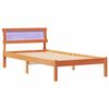 vidaXL Bedframe met hoofdeinde Wasbruin 80 x 200 cm Massief grenenhout