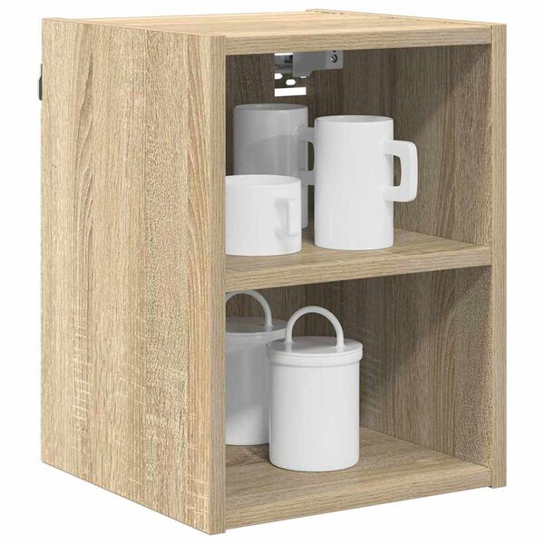 vidaXL Hangkast met opslag Sonoma Eiken 30 x 29,5 x 40 cm Bewerkt hout