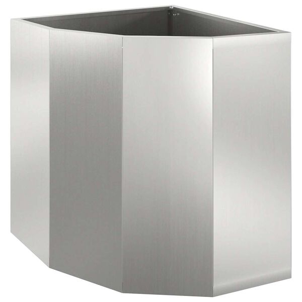 vidaXL Hoek Plantbak Zilver 45 x 45 x 50 cm Gegalvaniseerd staal