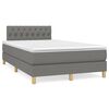 vidaXL Boxspring met matras stof donkergrijs 120x190 cm