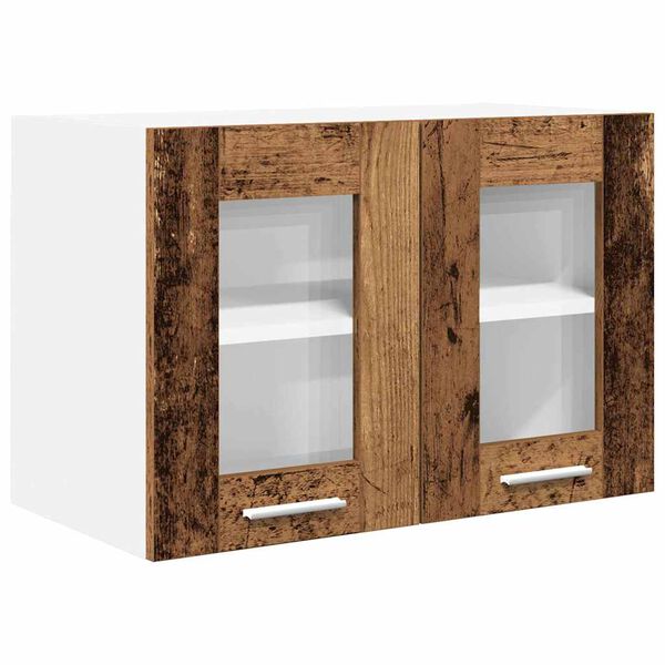 vidaXL Hangkast met opslag Oudhout 60 x 31 x 40 cm Bewerkt hout
