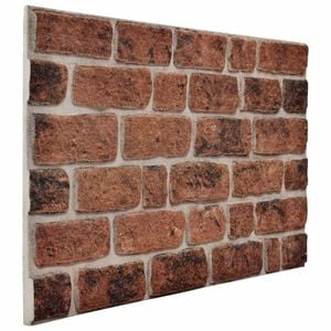 vidaXL Wandpanelen 10 st 100 x 50 cm Bruin Baksteen EPS-schuim