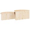 vidaXL Salontafel 2 pcs Naturel Massief grenenhout