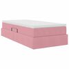 vidaXL Opbergbed met matras met matras Roze 100 x 200 cm Fluweel