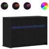 vidaXL TV-kast 91 x 34 x 61 cm Zwart eiken Bewerkt hout