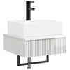 vidaXL Wandgemonteerde Wastafel Hoogglans Wit 40 x 41 x 39 cm